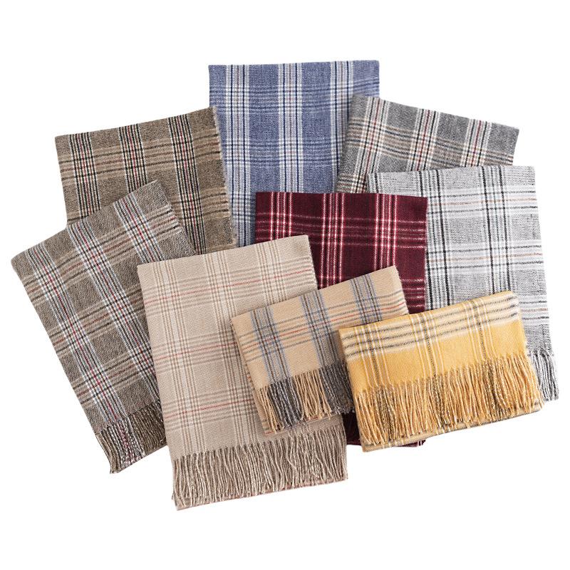 New European and American Street Ladies Commuting All Match Scarf Shawl Dual Purpose Tassel Extended Imitation Cashmere Scarf