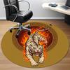 1pc Flaming Tiger Circle Office Round Area Rug, Under Office Chairs Bedroom Living Room Home Decor, Room Deco, Available in Various Sizes