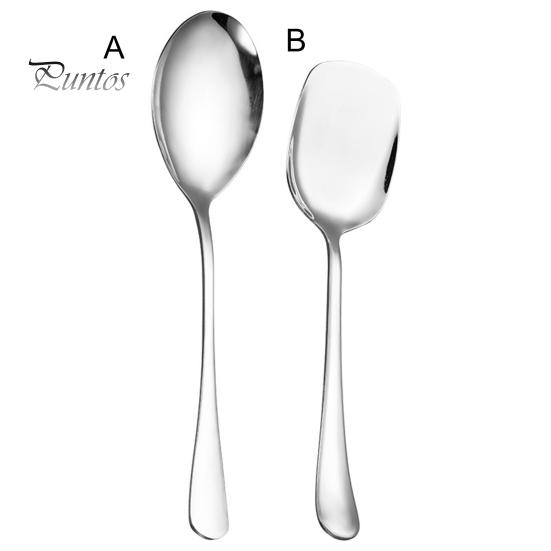 Практичная длинная ручка, легко моющаяся большая ложка, круглая/квадратная сервировочная ложка для столовой, ежедневное использование