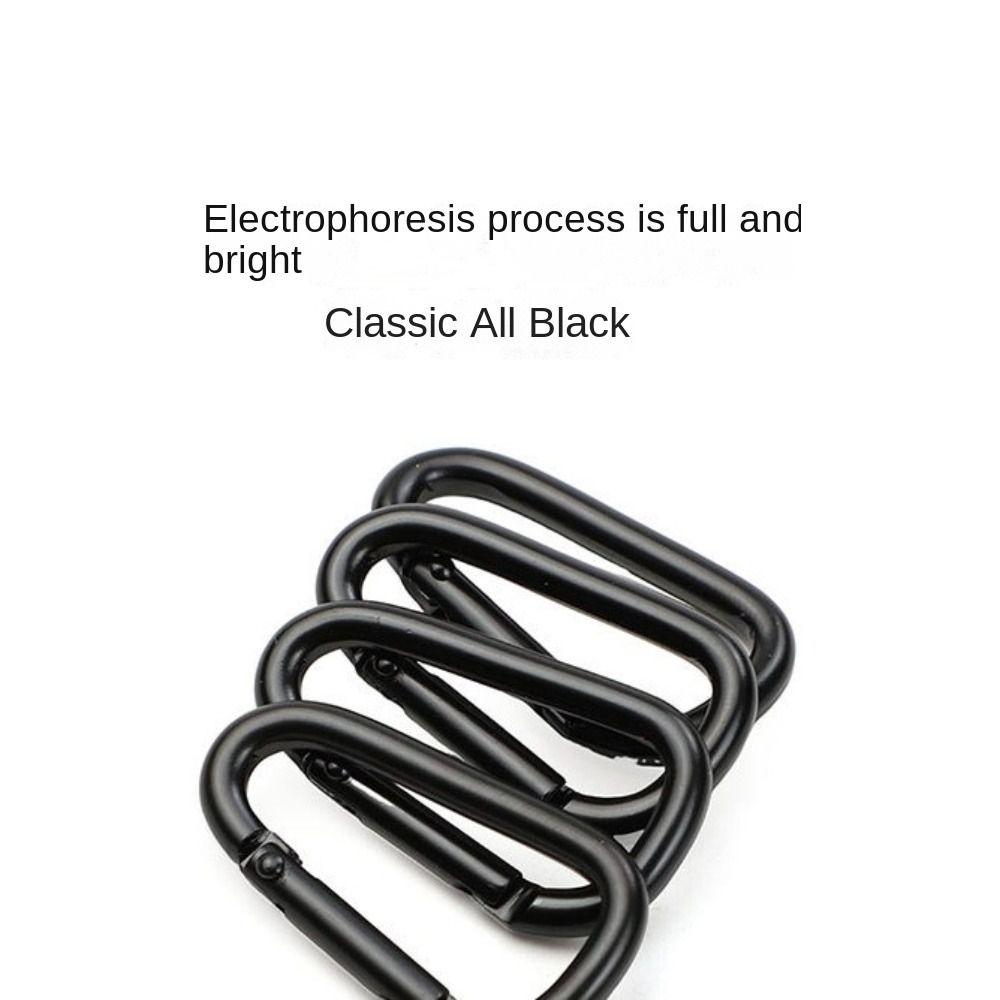 5pcs Aluminum Zinc Zinc Alloy D Type Carabiner Electrophoresis Outdoor Sports Buckle Fishing