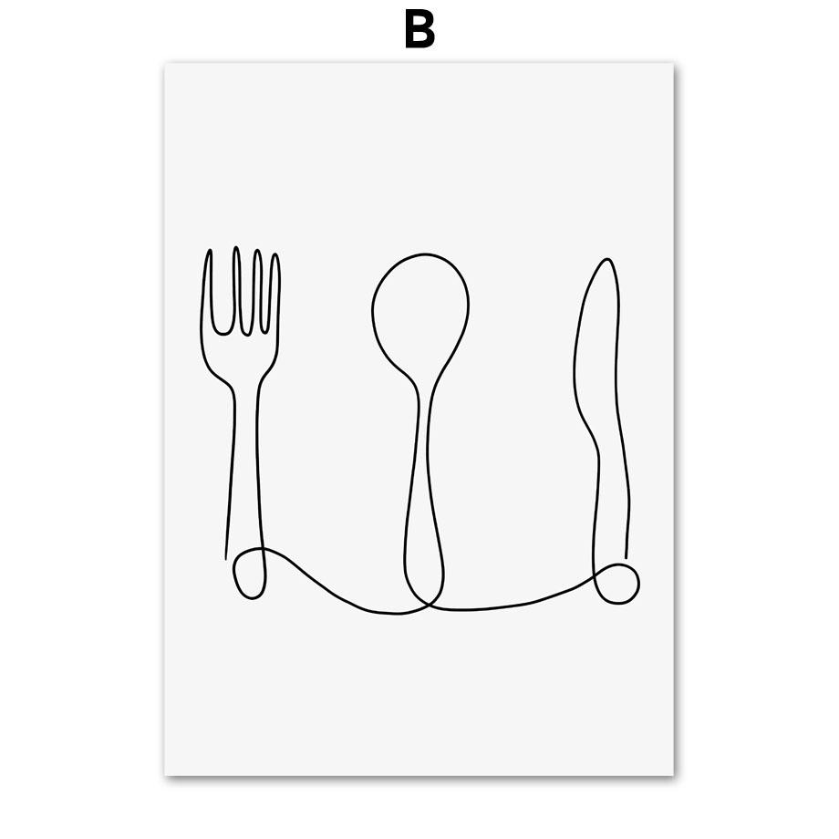 Груши, апельсины, фрукты, листья, столовые приборы, ваза, настенное искусство, печать на холсте, живопись, линии, постеры, рисунок девушки, фотографии для декора гостиной