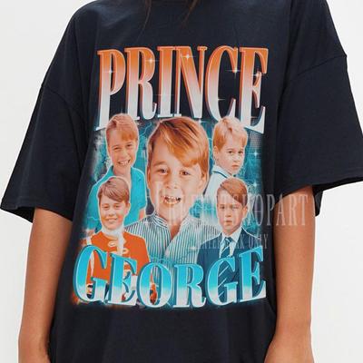 Винтажная рубашка PRINCE GEORGE, Ретро-рубашка Prince George 90-х, Ограниченная серия футболок Prince George, Принц Уэльский, Подарок для фаната, Футболки Prince George