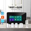 2G WiFi TY беспроводная система домашней сигнализации 4,3-дюймовая сенсорная панель сигнализации со сканером отпечатков пальцев