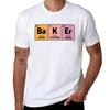 Рубашки Elements черные для футболки g мужская однотонная t для мужчин Периодическая футболка мужская упаковка Пекарский стол хлопок Химия Пекарь