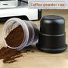 Coffee Dosing Cup Transparent Espresso Sniffing Mug for 58mm Coffee Portafilter Dosing Cup Black Coffee Machine Accessories