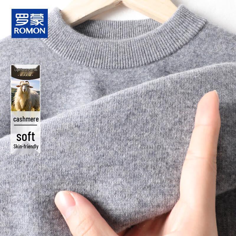 ROMON Мужской пуловер с круглым вырезом из смесового кашемира