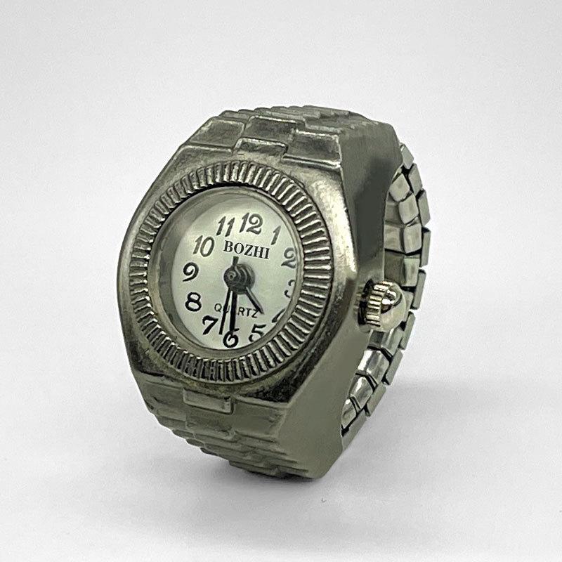 Часы с кольцом на палец в стиле панк, эластичные износостойкие унисекс, часы на палец на юбилей, мини-размер, подарок для студентов, на день рождения, Рождество