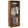 VidaXL Wardrobe Old Wood 80x50x200 Cm Engineered Wood, Storage Cabinet, Wardrobe Organizer, Cabinet, 3307799
