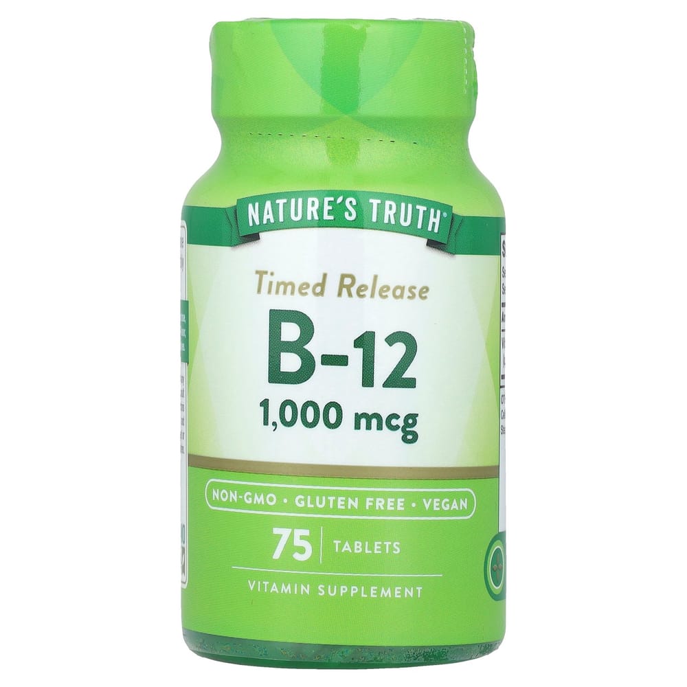 Nature's Truth Sustained Release Vitamin B-12 1000mcg, 75 Tablets
