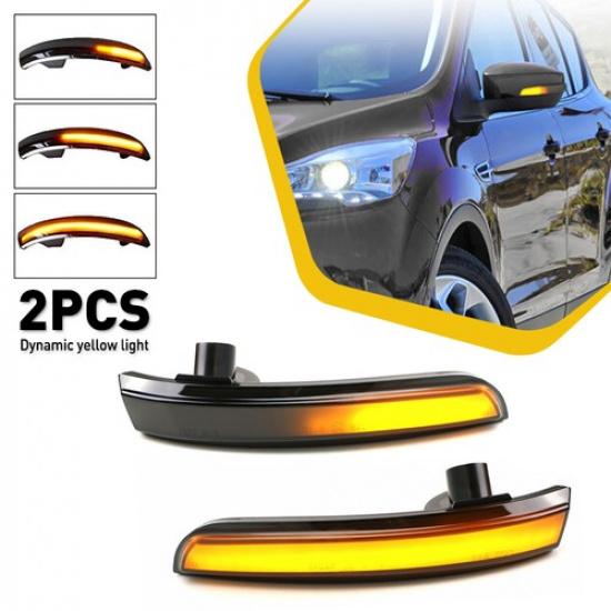 LED Wing Side Mirror Light For 13-18 Focus 3 MK3 SE/ST/RS Turn Signal Indicator