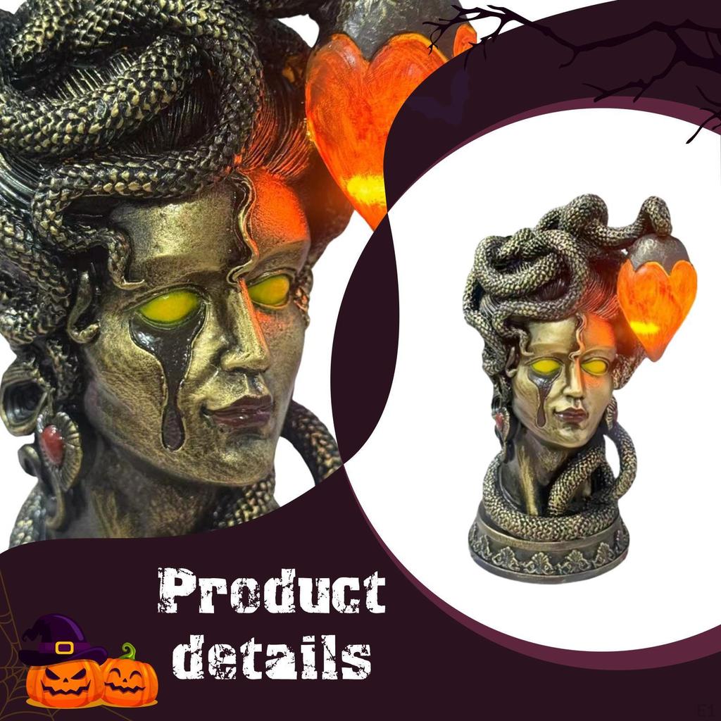 Figurine Table Lamp Decor Creative Convenient Creepy Versatile Light Sculpture for Entrance