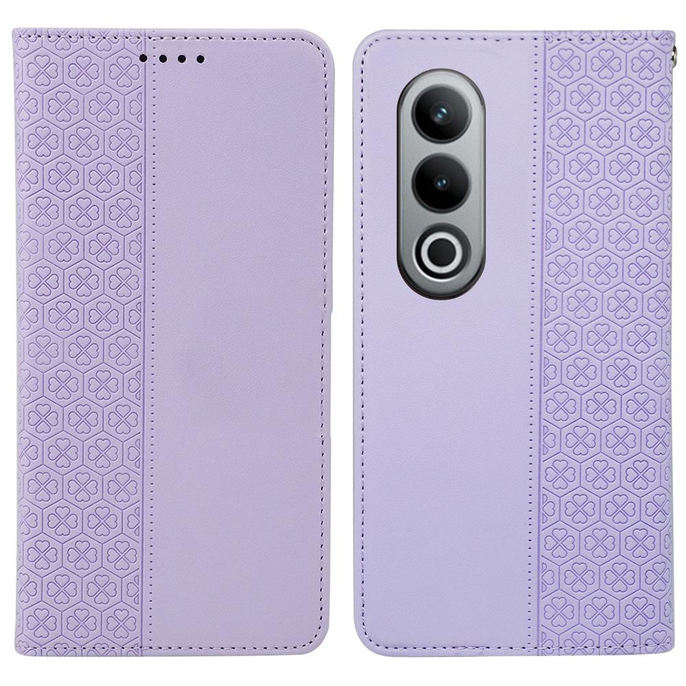 Чехол для OnePlus Nord CE4 5G Кожаный чехол-книжка с четырёхлистным клевером Подставка Кошелёк