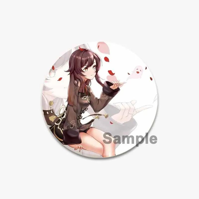 32/44/58mm Genshin Impact Badges Cute Game Anime Lapel Pins 32/44/58mm Round Broochs for Backpack Clothes Accessories Fan Jewelry Gifts