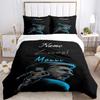 Custom Name World Champion Bedding 3 Piece Set HD Print Duvet Cover Pillowcases for Teens Adult Bedroom Decoration