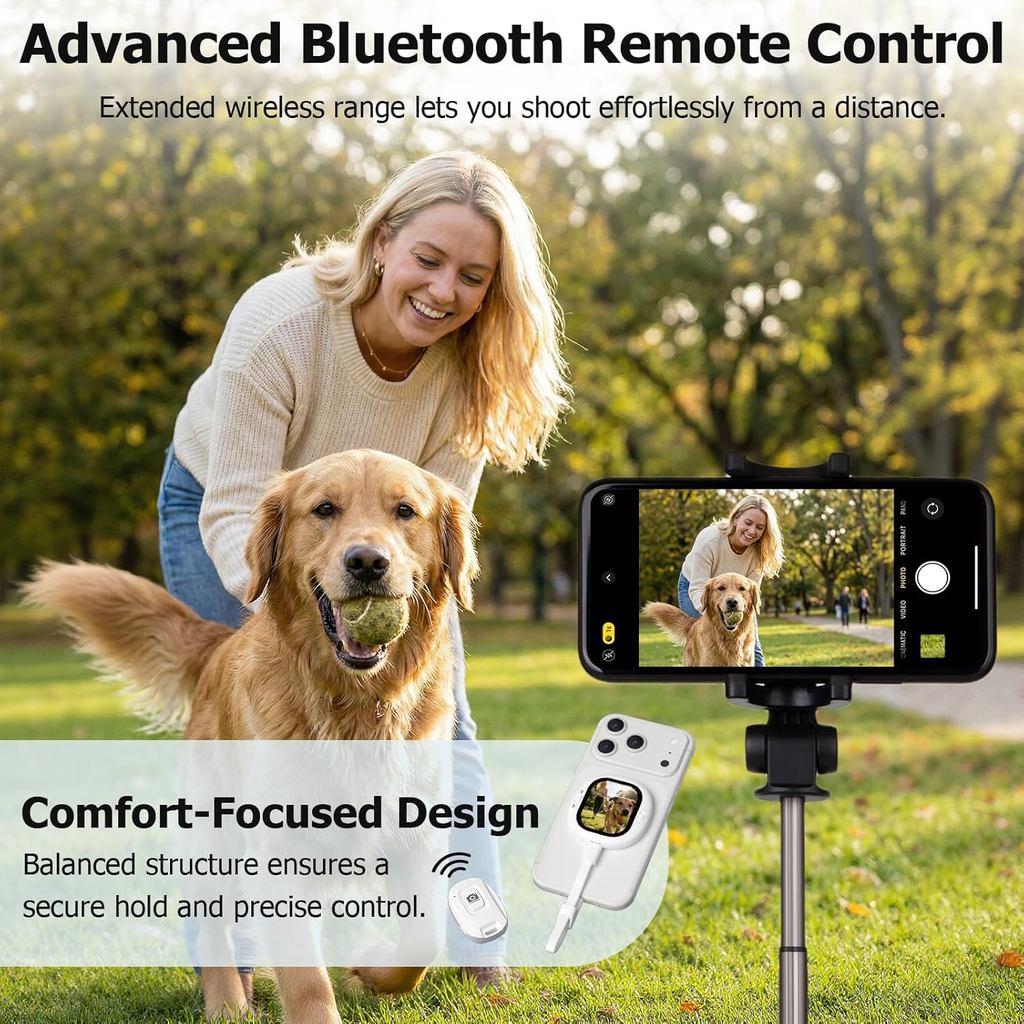 Проводной монитор с экраном для селфи заднего вида с Bluetooth-пультом, магнитный, Plug & Play для iPhone (Не поддерживается для Android)