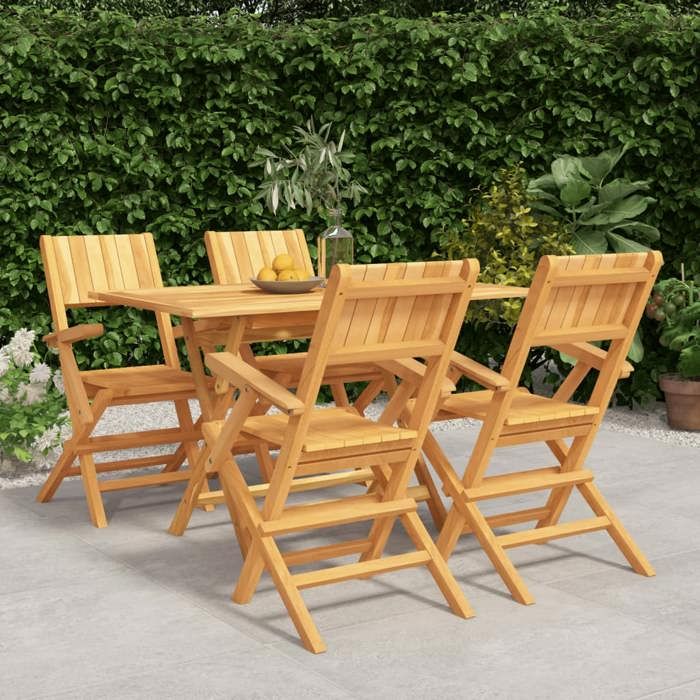 VidaXL 5-Piece Garden Dining Set, Dining Set with Table and Chair, Lounge Set, Patio Furniture, 3155009