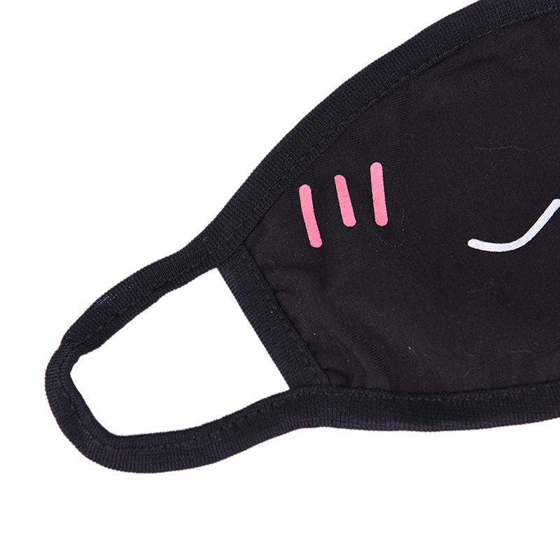 1шт унисекс мультфильм смешные зубы рот черная трехслойная хлопковая полумаска для лица