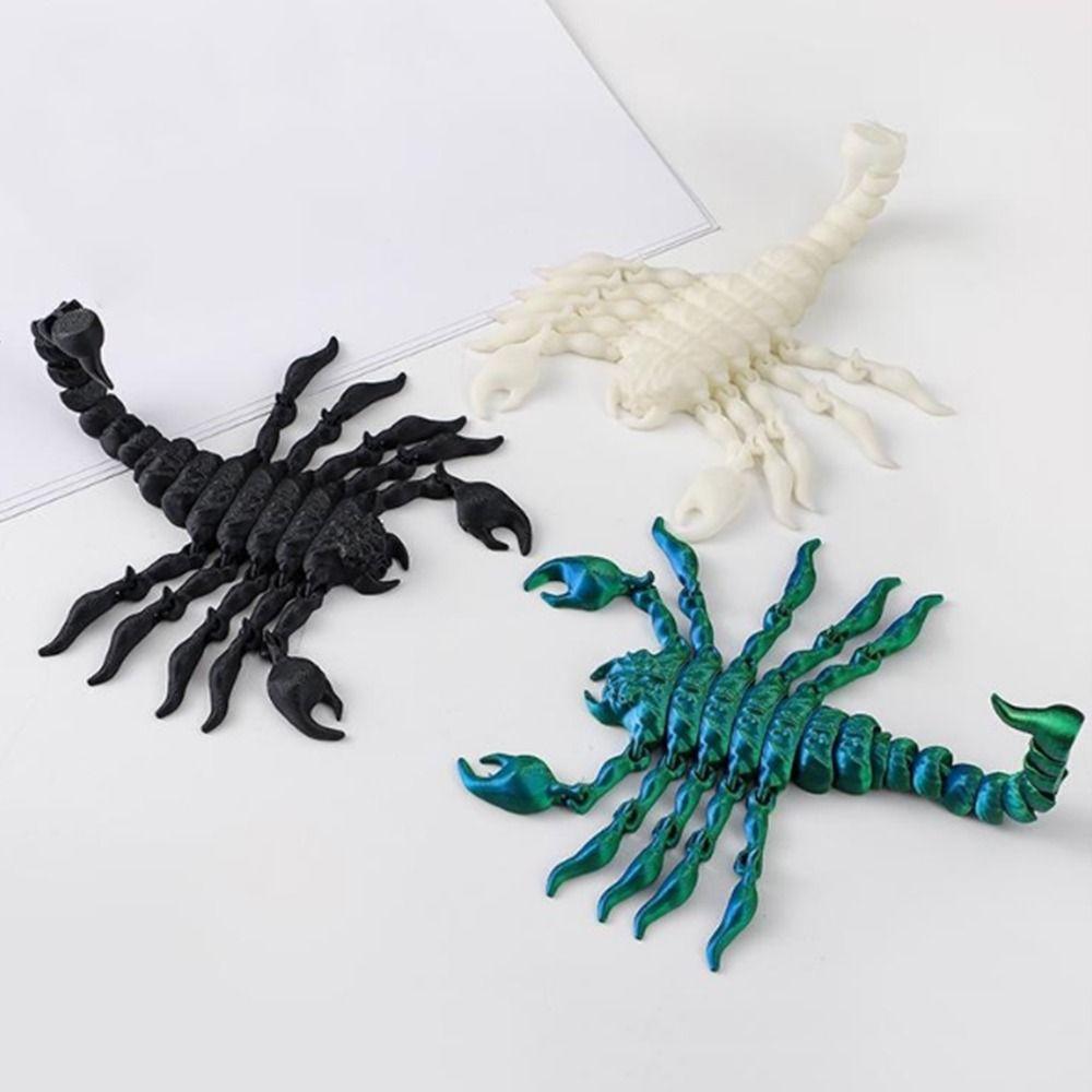 Креативная 3D-печатная игрушка-симуляция, подвижные декоративные фигурки скорпиона, настольные аксессуары