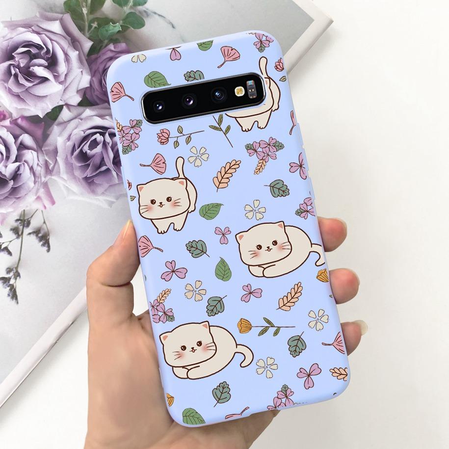 For Samsung S10 Plus SM-G975F Case Cute Dinosaur Duck Cartoon Soft Silicone Phone Cover For Samsung Galaxy S10 S10e G973F Bumper