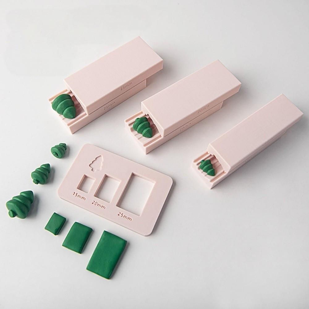 Rolling Rubbing Soft Clay Xmas Tree Mold Polymer Clay Maker DIY Jewelry Earrings Necklaces