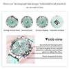 OLEVS Top Luxury Elegant Watch for Women Waterproof Luminous Ladies Watch Light Blue Silicone Strap Quartz Women's Watches Reloj