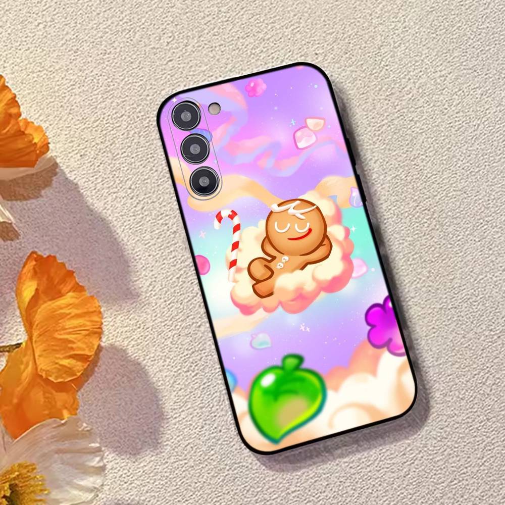 C-Cookie Run Game Phone Case Black Silicone Soft For Samsung Galaxy A73,A72,A71,A70,A53,A52,A51
