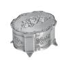 Vintage Jewelry Box, Zinc Alloy Soft Lining EmNaBossed Design   Polishing, with Sturdy   Trinket Box for Jewelry Storage Gifts