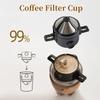 Coffee Filter Cup 304 Stainless Steel Double Layer Filter Foldable Hand Brewed Filter Portable Home Office Travel Coffee Utensil