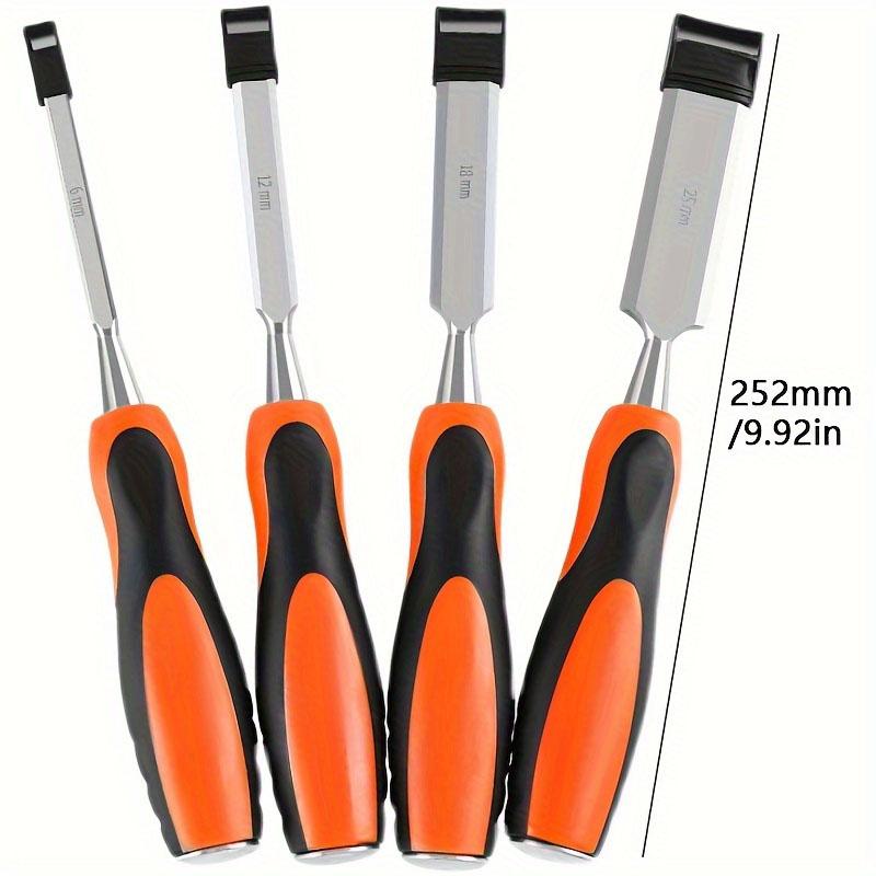 4 шт./набор для резьбы по дереву, профессиональный инструмент из хром-виниловой стали, стамеска, ударный наконечник, резьба по дереву, ручной инструмент «сделай сам»