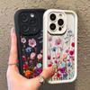 Чехол с цветочным принтом для iPhone 16 Pro Max 15 14 Plus 13 12 Pro 11 XR XS 8 7 цветов, матовый противоударный чехол для защиты линз, мягкий чехол из ТПУ