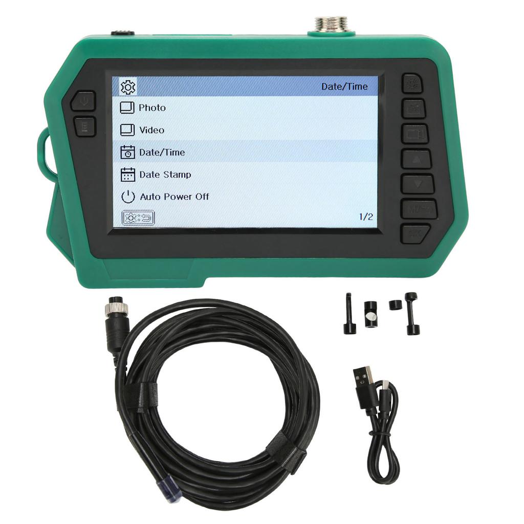 Промышленный эндоскопический комплект IP68 с двумя объективами, 4,3-дюймовым ЖК-экраном, 1080P, 6 светодиодов, поддержка карт памяти, бороскоп