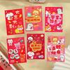 6Pcs Thickened Snake Year Red Envelope Bag Cartooon 2025 Red Pocket  New Year's Eve