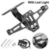 LED Light Adjustable Rear Turn Signal Lamp Holder CNC Motorcycle License Number Plate Bracket Aluminum Fender Eliminator Kits Universal
