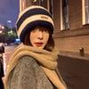 Thick Striped Beanie Hats Korean Warm Bucket Cap Fashion Striped Knitted Hat  Unisex