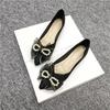Pearl Pointed Toe Woman Flats With Heel Bow Bridesmaid 39 Beau Today On Promotion Korean Style Wholesale Stylish Shoes for Women