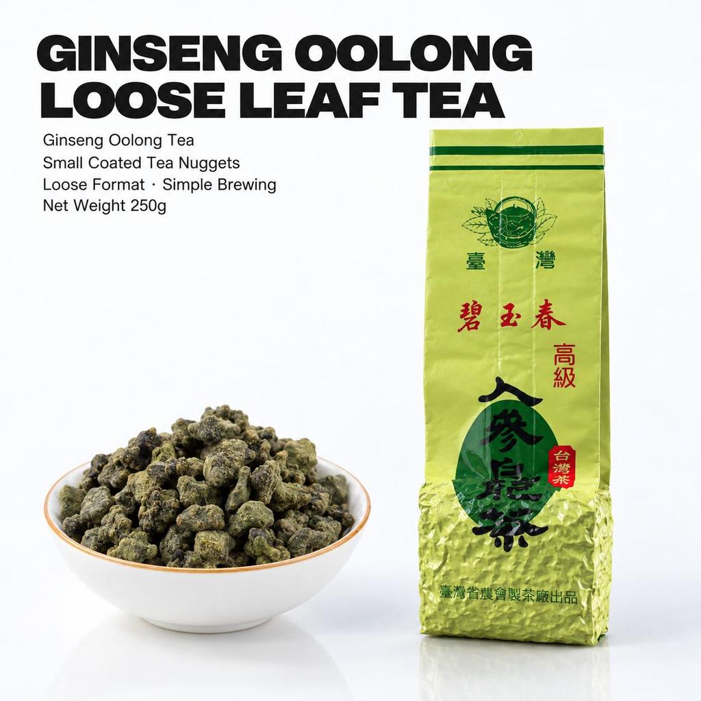 Ginseng Oolong Tea Organic Loose Leaf Select Natural Tea 250g