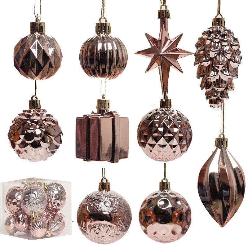12 шт. Металлические каплевидные елочные шары для украшения рождественской елки