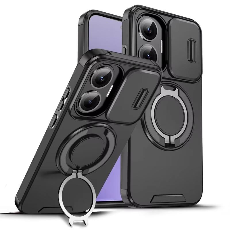 Слайд Защита Камеры Бронированный Чехол Для Xiaomi Poco F7 Pro F 7 Ultra C71 C75 M6 X6 X7 Pro X7Pro 5G Магнитный Держатель-Кольцо Задняя Крышка