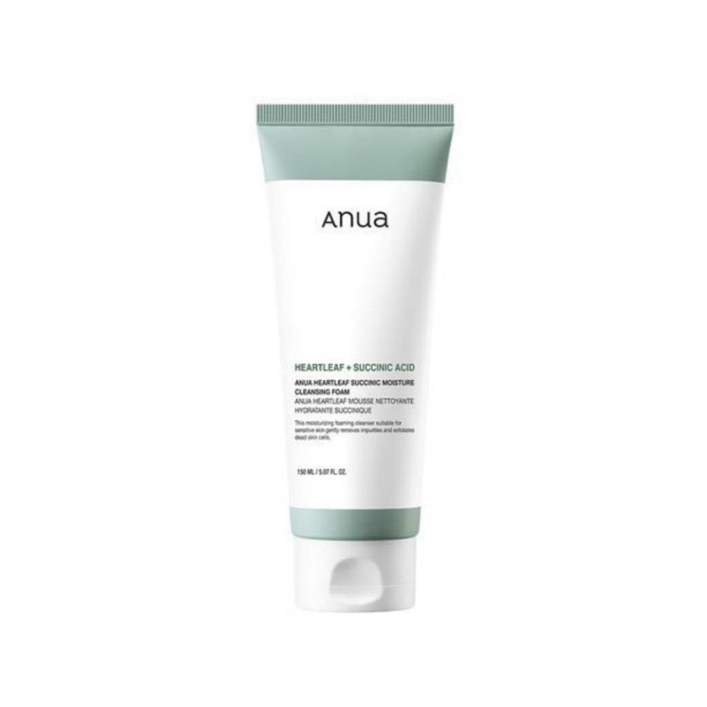 Anua Heartleaf Succinic Moisture Cleansing Foam 150ml – Soothing & Pore-Cleansing Face Wash