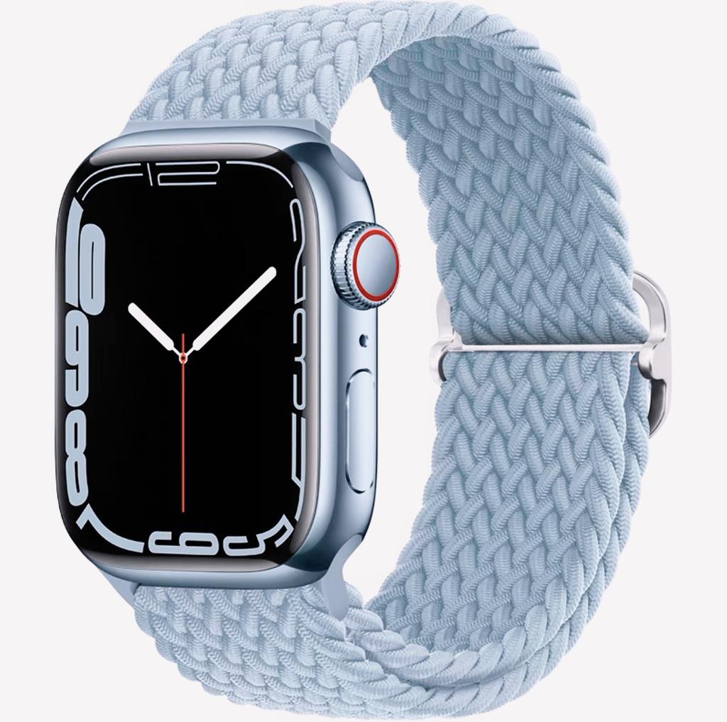 Плетеная петля Solo для Apple Watch Band 44 мм, 40 мм, 45 мм, 41 мм, 49 мм, 42 мм, 38 мм, эластичный браслет IWatch Series 7, 3 SE, 6, 8, ультра-ремешок для ремешка для наручных часов