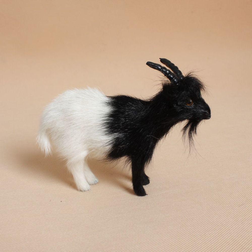 Simulation Goat Plush Toys Creative Goat  Figurine Ornament Goat Plush Doll  Farm