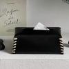 Luxury Woven Tissue Box PU Leather Paper Towel Cover Creative Napkin Case  Living Room