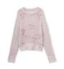 Furfur Shiny Ribbon Sweater RWNT245064 Pink Women's