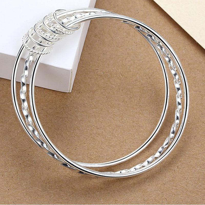 Silver Bracelet Female S999 Pure Silver Gift for Mom and Girlfriend Silver Bracelet Silver Jewelry Solid Silver Bracelet