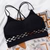 Breathable Sports Bra Anti-sweat Fitness Top Seamless Yoga Lingerie Running Gym Sportswear Push Up Underwear for Cup A B