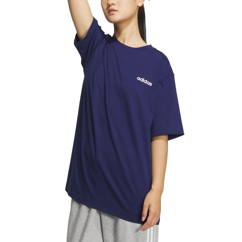 adidas Футболка унисекс темно-синяя JL9652