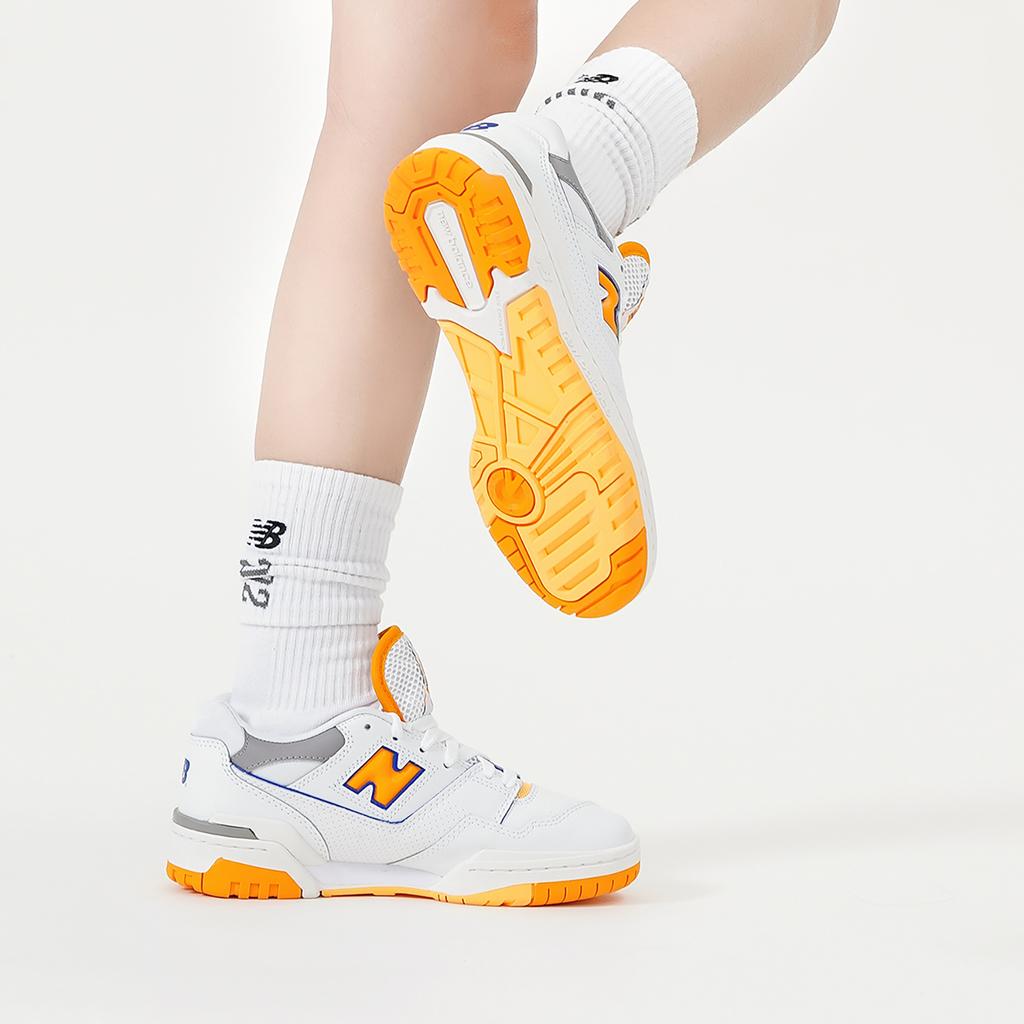 New Balance Набор 550 Lakers — яркие оранжевые кроссовки унисекс, белые BB550WTO