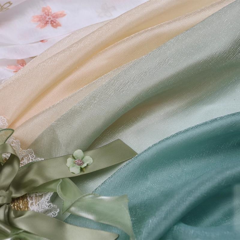 100x150cm Bark Wrinkled Thin Gradient Glitter Fabric for Dress Skirts Stage Costumes Sewing Glossy Needlework Decorative Cloth