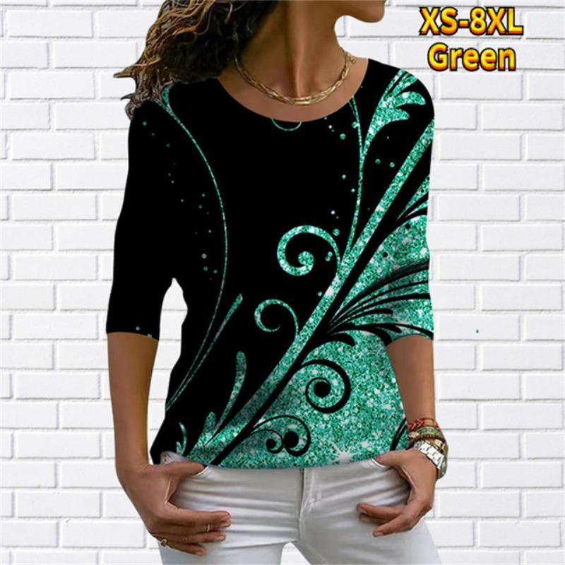 Женская футболка с характерным диагональным вырезом и нерегулярным цветочным принтом, цифровая 3D-печать, женская одежда, модная уличная женская футболка в стиле Харадзюку