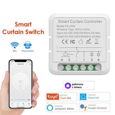 Tuya WiFi Smart Life Умный выключатель штор для рольставней Мотор для рольставней Двери работают с Amazon Alexa и Google